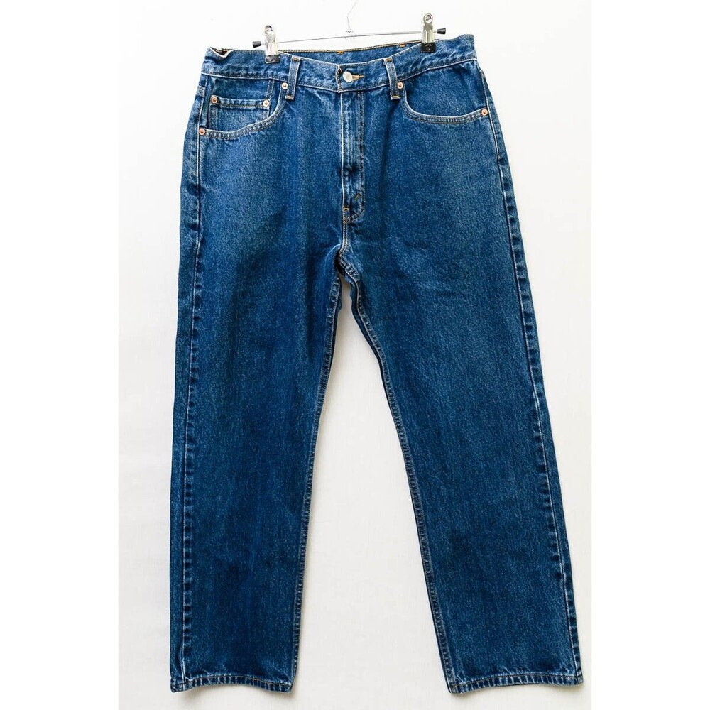Levi's Jeans Mens 36x30 Blue‎ 505 Regular Fit Dark Denim straight casual